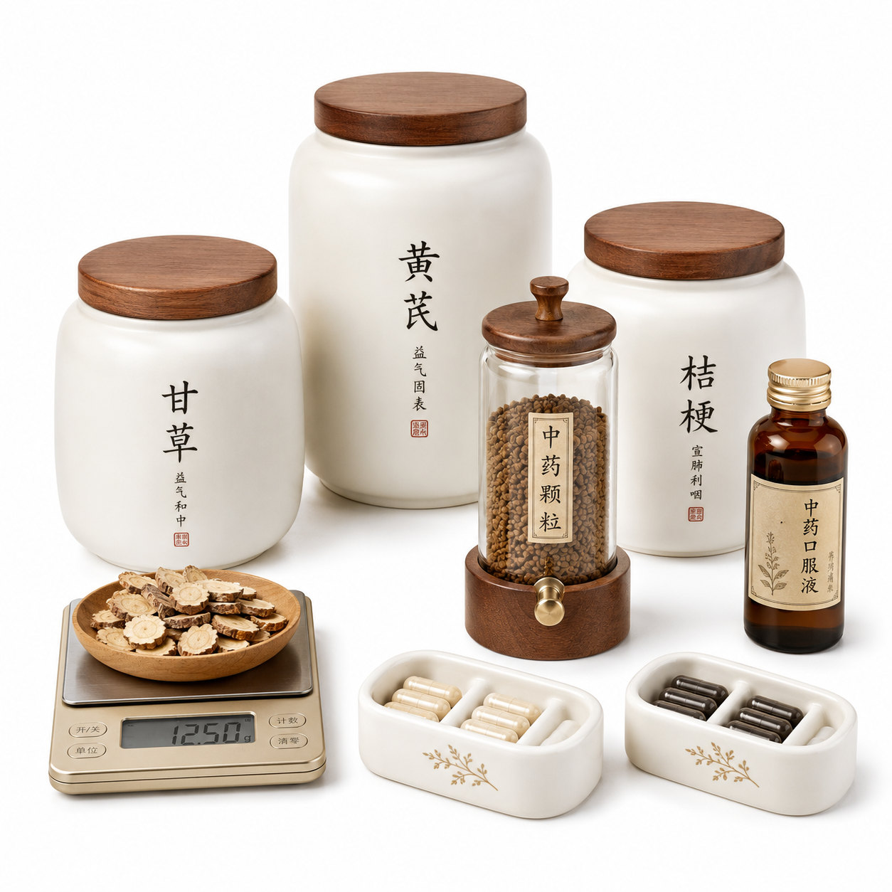 中医药补充剂：丸剂、片剂、胶囊剂和酊剂